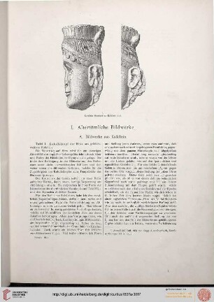 I. Altertümliche Bildwerke