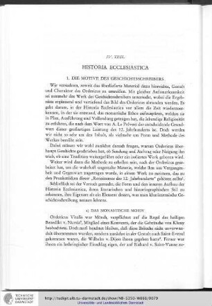 IV. Teil: Historica Ecclesiastica
