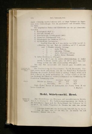 Mehl, Stärkemehl, Brot.