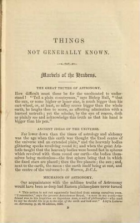 Things not generally known : A book for old and young