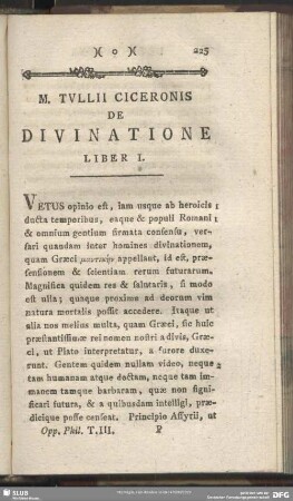 De Divinatione Liber I