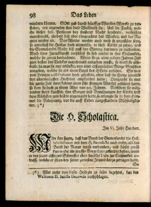 Die H. Scholastica
