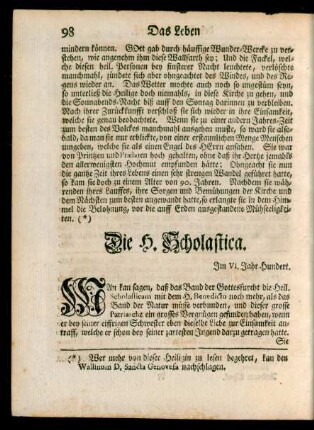 Die H. Scholastica