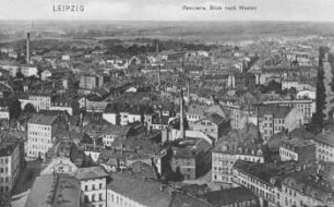 Leipzig: Panorama, Blick nach Westen