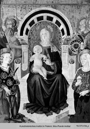 Thronende Madonna mit Heiligen