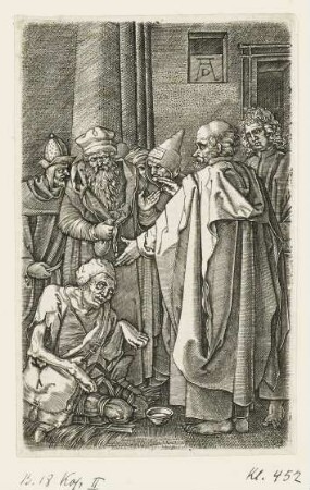 Petrus und Johannes heilen den Lahmen, Blatt 9 der Folge "Passion"
