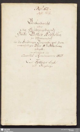 Grubenbericht über das Grubengebaeude Hülfe Gottes Erbstolln zu Memmendorf in der Freyberger Bergamts- und deren auswärtigen Refier IIter Abtheilung gelegen - 17.6732 4.