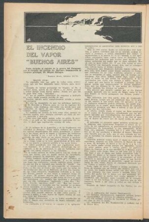 El incendio del vapor "Buenos Aires"