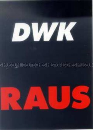 Aufkleber zum Protest gegen die Wiederaufbereitungsanlage Wackersdorf