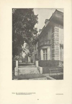 Villa Dr. Ostermann in Darmstadt, Mathildenhöhenweg 5. Gartenansicht