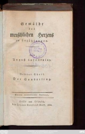 Theil 3 = Theil 2: Gemälde des menschlichen Herzens