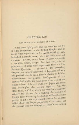Chapter XIII. The industrial future of China