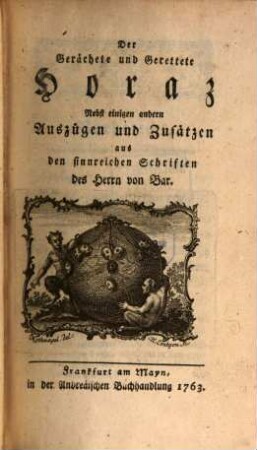 Der Gerächete und Gerettete Horaz