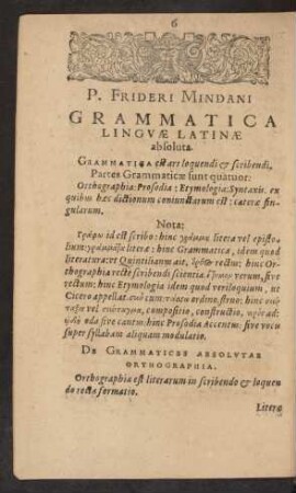 De Grammatices Absolvtae Orthographia.