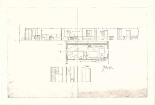 Döllgast, Hans; Grafing bei München (Bayern); Schreinerei - Zimmer (Grundriss; Wandansichten)