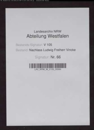 1 Brief von Ernestine von der Reck (Tochter der Schwester Elisabeth)