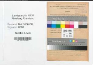Entnazifizierung Erwin Niecke, geb. 15.07.1912 (Vertreter)