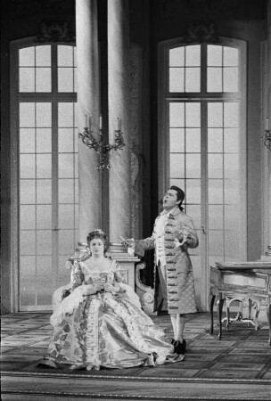 Szenenbilder aus der Oper "Capriccio" von R. Strauss, Städtische Oper Berlin, November 1956 : Oper in einem Akt