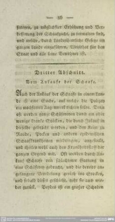 Dritter Abschnitt. Vom Ankaufe der Schaafe