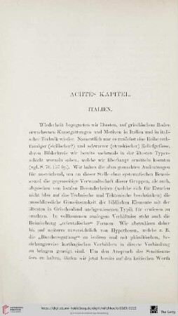 Achtes Kapitel: Italien