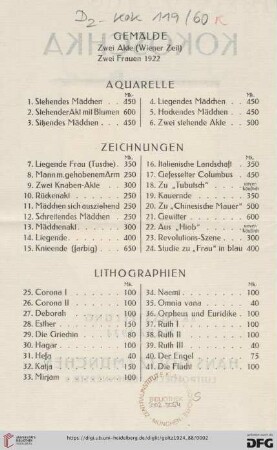 Lithographien (Nr.25-41)