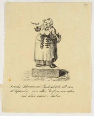 Humoristische, satirische Darstellung, Napoleon-Karikatur: Bartverkäuferin