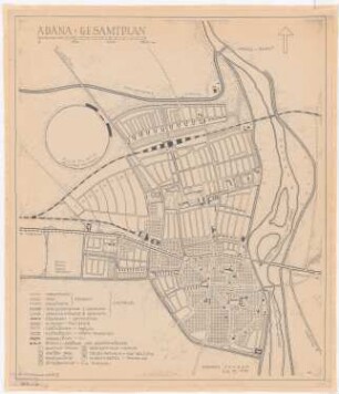 Stadtplanung, Adana Publikation: Übersichtsplan 1:10000, Maßstabsleiste
