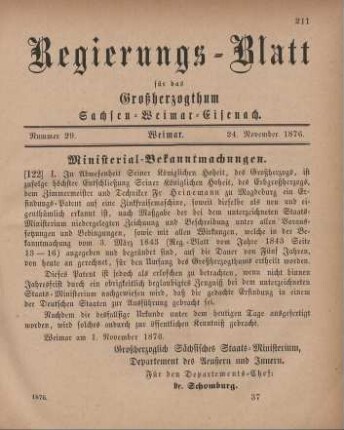Nr. 29 : 24. November 1876