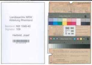 Entnazifizierung Josef Herbold , geb. 21.06.1896 (Inspektor)