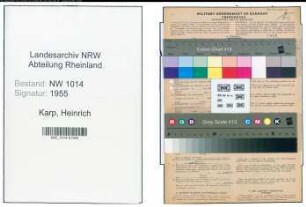 Entnazifizierung Heinrich Karp , geb. 08.08.1909 (Kraftfahrer)