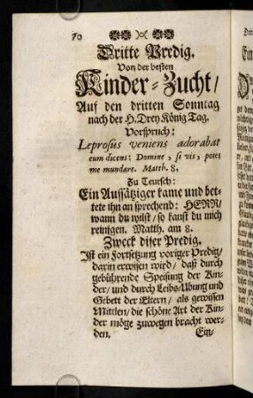 70-73, Vorspruch; Zu Teutsch; Zweck; Eingang