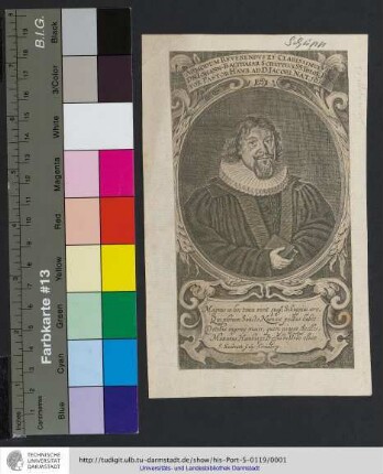 Admodum Reverendus Et Clarissimus Vir, Dn. Iohann-Balthasar Schuppius, SS. Theol. Doctor, Pastor Hamb. Ad D. Iacobi, Nat. 1610