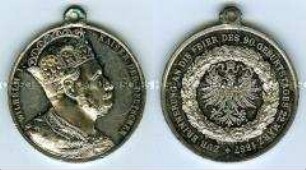 tragbare Medaille zum 90. Geburtstag Kaiser Wilhelm I.