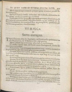 Tit. III. VI. C. 2. De Servo corrupto.