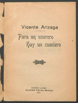 Para un usurero hay un cuentero