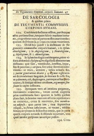 De Sarcologia & quidem primo De Tegumentis Communibus Corporis Humani.