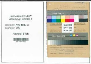 Entnazifizierung Erich Arnhold , geb. 30.05.1917 (Angestellter)