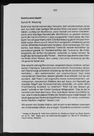 Beethovens Ideale