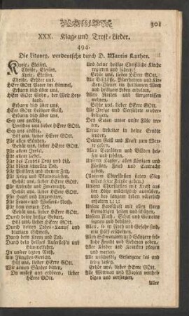 XXX. Klag- und Trost-Lieder