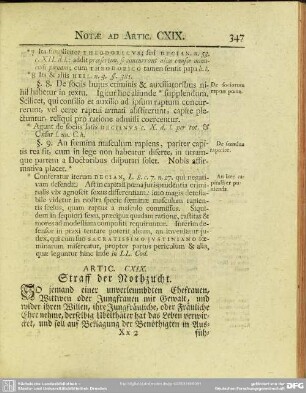 Artic. CXIX. Straff der Nothzucht