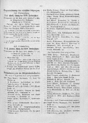 Veränderungen im Mitgliederbestande