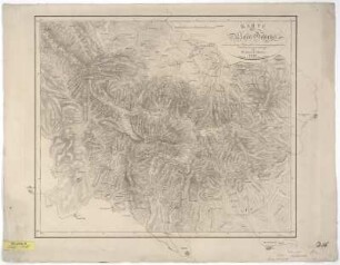Karte vom Riesengebirge, 1:95 000, Radierung, 1812