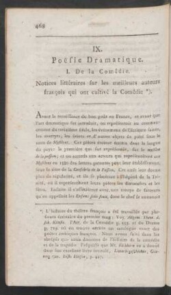 IX. Poesie Dramatique