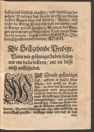 Die Sechzehende Predigt.