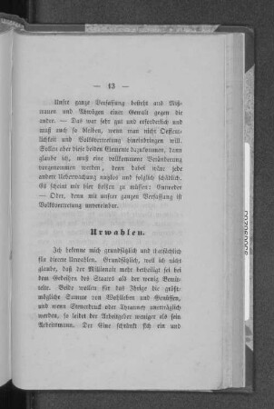 Urwahlen.