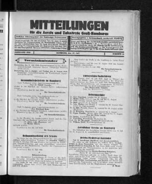 Jahrgang 1930, Hamburg, den 27. Juli, Nummer 30