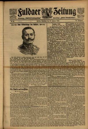Erste Ausgabe vom Samstag, den 27. Januar 1906.