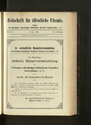 Heft XI. 15. Juni 1906.