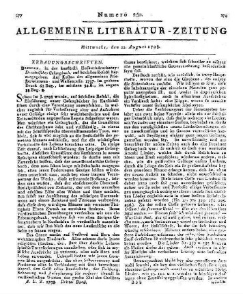 Dresdnisches Gesangbuch. Auf höchsten Befehl herausgegeben. Dresden: Kurfürstl. Hofbuchdruckerei 1797