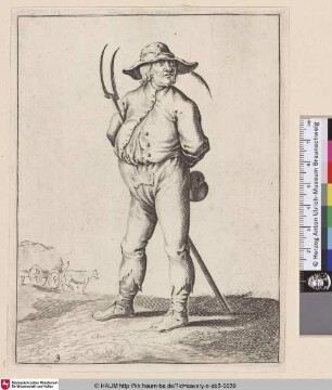 [Bauer mit Heugabel; PPeasant with a fork]